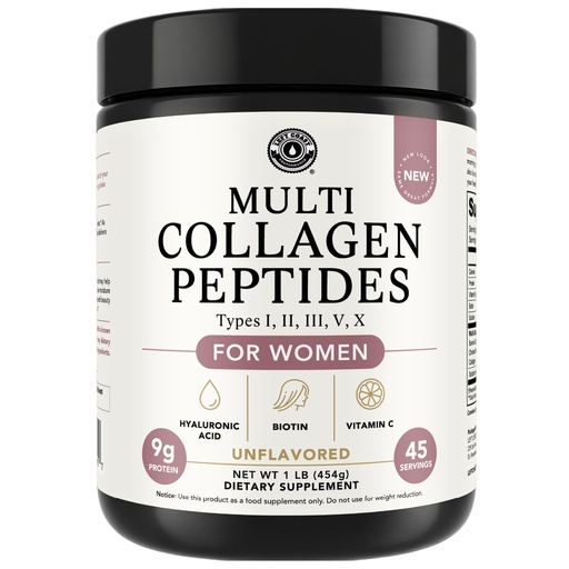 [BRSWYYA6BACGYFDU] Multi Collagen Peptides Powder Types I, II, III, V, X Multi Collagen Protein Powder with Hyaluronic Acid, Biotin, Vitamin C, For Skin Hair Nails Joints and Gut Health - Keto, Non-GMO Supplement
