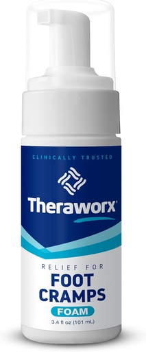 [BRSROYAYBEHRYCDA] Theraworx Fast-Acting Foam for Foot Cramp Relief with Magnesium Sulfate - 3.4 Fl Oz - 1 Count