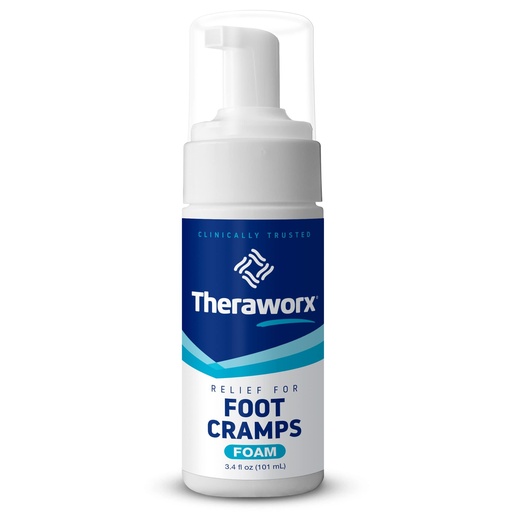 [BRSROYAYBEHRYCDA] Theraworx Fast-Acting Foam for Foot Cramp Relief with Magnesium Sulfate - 3.4 Fl Oz - 1 Count