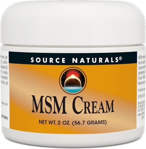 [BRSWIYT3PMMGOC3C] Source Naturals MSM Cream - Contains Vitamin E and Ginkgo - 2 oz