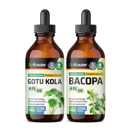 [BRSRAGL2C4IBGALU] Gotu Kola Tincture 4 Fl. Oz. & Bacopa Tincture 4 Fl. Oz.