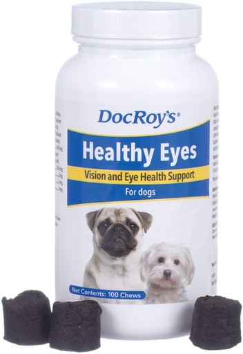 [BRSWGYIDCB4GKD3A] Doc Roy's Healthy Eyes - Vision and Eye Health Support for Dogs - 100 ct Chews