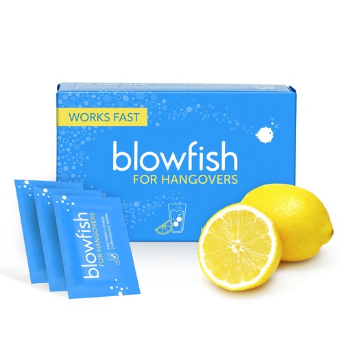 [BRSWIZYMBMMBGGTY] Blowfish for Hangovers - Fast Hangover Relief in 15 Minutes | FDA-Recognized Formulation | Headache Relief, Energy, and Hydration in One Step