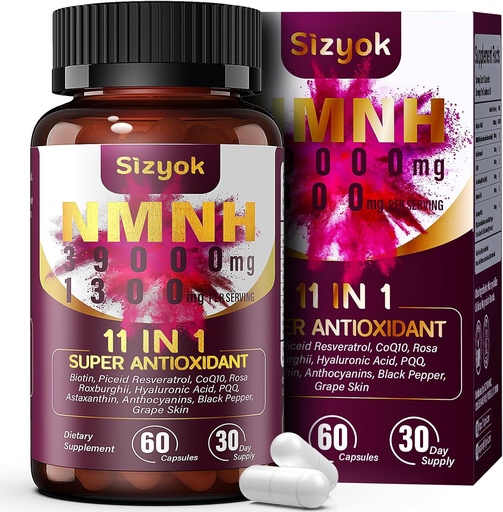 [BRSRABINCENWOYDJ] NMNH Supplement (Dihydronicotinamide Mononucleotide) 600mg - Boost NAD with Resveratrol, 123456789