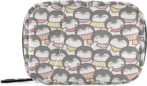 [BRSW2CA5CAAWAGY7] פינגווין Pill Box 7 Day Pill Case Travel Pill מאורגןer Bag with Zipper Portable Weekly Case Bag Index