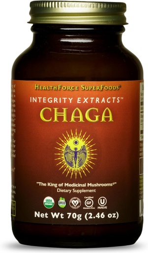 [BRSWGBQKAEHQGHTZ] HealthForce SuperFoods Integrity ekstraktid Chaga - pulber - 70 Grams