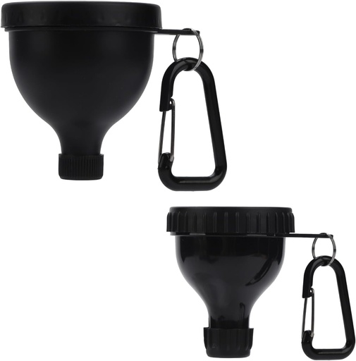 [BRSREHYYA4CRAYDF] 2 Pcs Protein Powder Container, Portable Protein Powder Travel Container, Protein Powder Funnel, Water Bottle Funnels for Powder Mixes, Pre Workout/Gym Supplement Funnel Keychain (50ml+100ml)