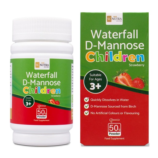 [BRSW2CY7CEOQMFIU] sc nutra Waterfall D-Mannose Children Strawberry - Kids D-Mannose Naturally sourced from Birch (Sweet Cures)