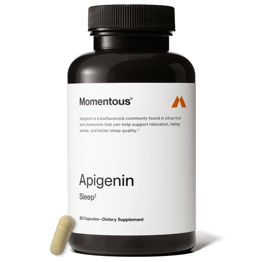 [BRSRAZQEBUHQM3TP] Momentous Apigenin Supplement - 50 mg per Capsule - NSF Certified for Sport - 60-Count
