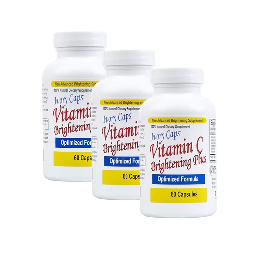[BRSWIFI4BUOQYGTA] 3 Pack - Ivory Caps Maximum Strength Vitamin C Brightening Plus 60 Caps