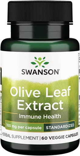 [BRSWGEIPCQIQ2DLF] Swanson HRB Olive Leaf EXT STD 100MG 60VEGCP