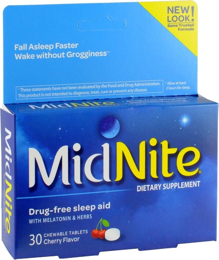 [BRSWIYYABUPBY3TO] MidNite Natural Sleep Supplement, 30-Count Box (Pack of 2)