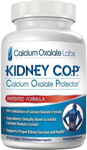 [BRSWGZQ3DIPQMYLU] KIDNEY C.O.P. Кальцій Oxalate Protector 120 капсули, Запатентована кришталева підтримка кальцію Оксалат кристалів, Зупинка рецидив
