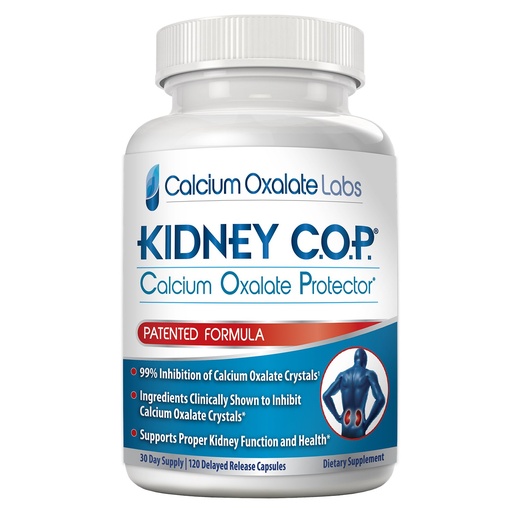 [BRSWGZQ3DIPQMYLU] KIDNEY C.O.P. Calcium Oxalate Protector 120 Capsules, Patented Kidney Support for Calcium Oxalate Crystals, Stop Recurrence