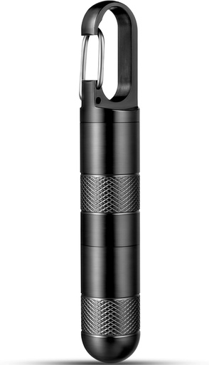 [BRSROCYLBMNQGYLA] The Micro Pyl Keychain Tytonium Pil สําหรับ Purse Little Pail Pieer ท่องเที่ยว Black Pill Medical Page