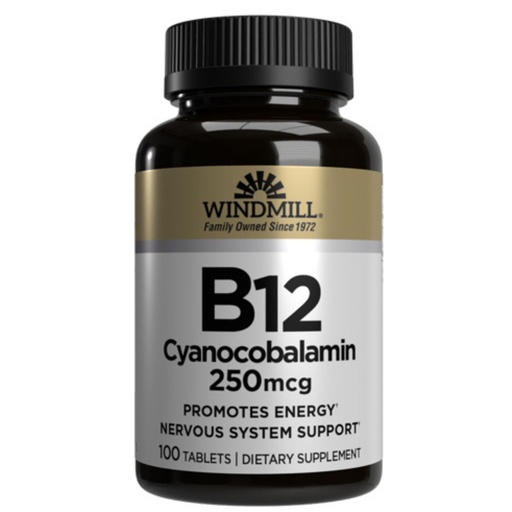 [BRSWIYAPOAJWGE3C] Vitamin B-12 TABS 250 MCG WMILL Size: 100
