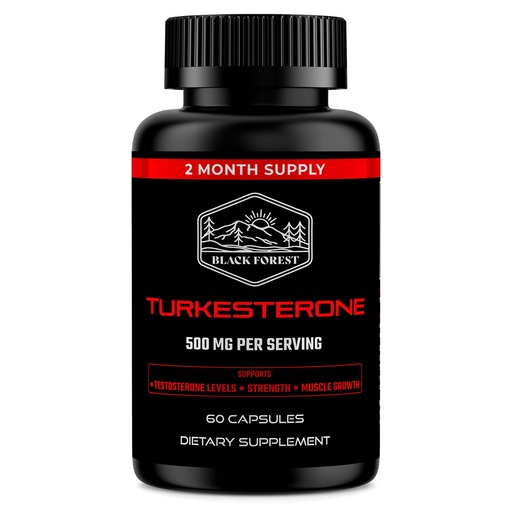 [BRSW2CD2OR7RS3L6] Black Forest Turkesterone Supplement 500mg Capsule (Max Purity 95% Extract) 2 Months Supply (500mg Turkesterone from 526mg of Ajuga Turkestanica) Similar to Ecdysterone for Strength & Muscle Growth