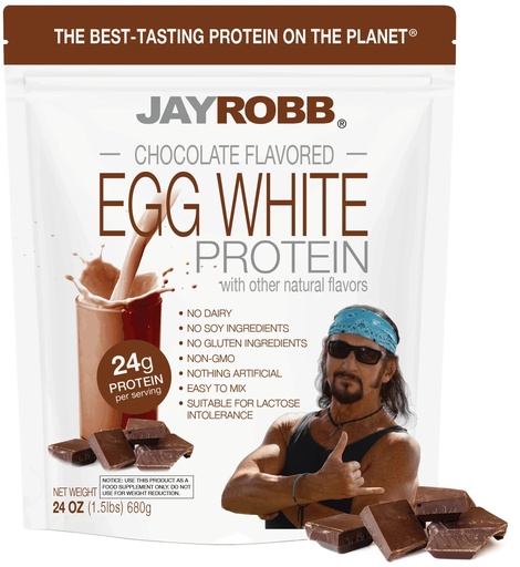 [BRSWIY3QAEBQ4AD4] JAYROBB Chocolate Egg White Protein 24 oz, 1.5 Pound Bag