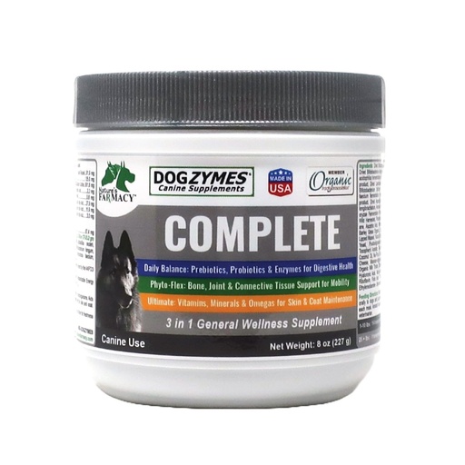 [BRSWECQCA4HGE2Q3] Dogzymes Complete - Probiotics, prebiotics, Glucosamine, Chondroitin, MSM and Hyaluronic Acid, Complete Skin and Coat Care (8 Ounce)