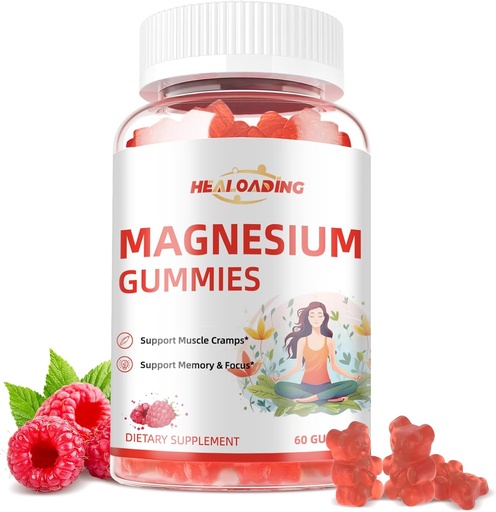 [BRSRAFIKOZYWOAAY] Magnesium Gummier for mænd Kvinder Natural Magnesium Citrate Gummy Supplement Sukker Free Supports Muskel Afslapning, Energi Metabolisme