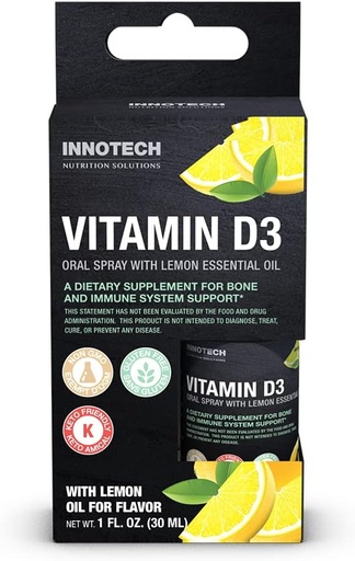 [BRSWICQDOMNQ4DLA] INNOTECH Nutrition: Vitamin D3 Oral Spray, Lemon Flavour - 30 ml