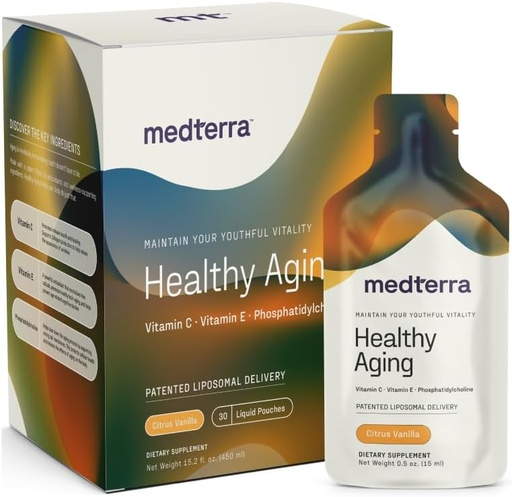 [BRSROYA5AEBRSGQ4] Medterra 3700mg Lipomal Vitamin C 124; 3X Higher Absorestion Proven 124; Imunity, Energy and Skin Dukung Athant, Natural Ingreations 124; Citrus Vanilla Flavor, Liquid Pock, 30 Serbu