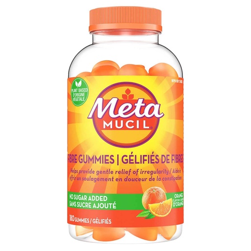 [BRSROZA6A4HB4CT2] Metamucil Fibre Gummies Plant Based & No Sugar Added, Help Provide Gentle Relief of Irregularity - 180 Gummies