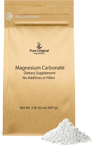 [BRSROGI5DIGR6ALV] Pure Original Ingredients Magnesium Carbonate, Magnesium Supplement, Non-GMO, Multi-Purpose (2 Pound)