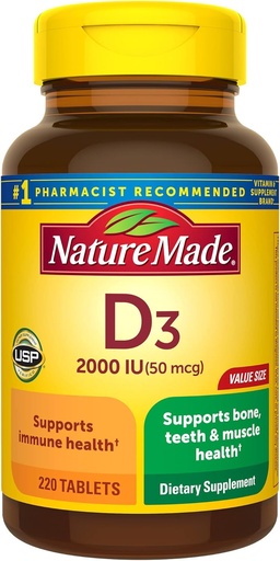 [BRSWIFL5AYABCD36] Nm Vitamine D 2000oiu Grootte 220ct Pv Vitamine D 2000oiu 220ct