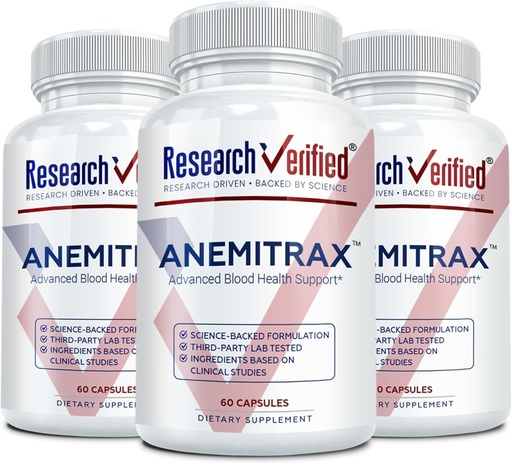 [BRSRMAD6DMIQOHL4] Research Verified Anemia Support - Replenish Iron, Regulate Hemoglobin, Improve Energy - Iron, Vitamin C, Vitamin A, B12, Folate, BioPerine - 180 Capsules - Vegan