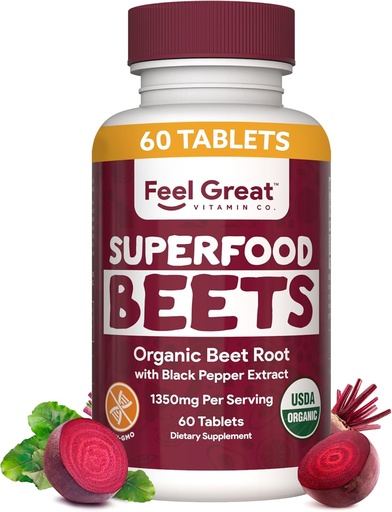 [BRSWGBA7ARYWKG3A] Feel Great Vitamini Organic Beet Root Powder dodatki (tablete) 