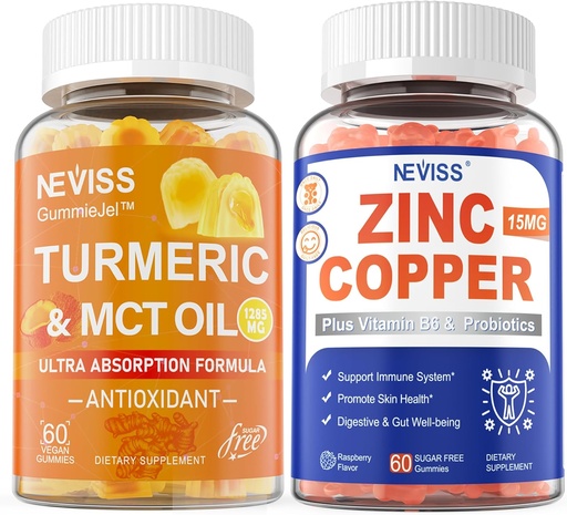 [BRSRAHA2PICRUCA2] Turmeric Gummies 1000mg+Zinc Copper Gummies