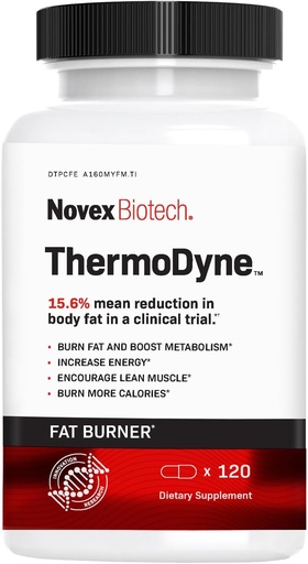 [BRSW2ZQNC5YWKALJ] Novex Biotech ThermoDyne - Thermogenic Fat Burner – Appetite Suppressant – Metabolism Boost – Burn Calories – Energy Booster – Fat Burning Pills – Promote Lean Muscle Tone - 30-Day Supply
