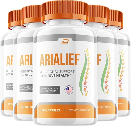 [BRSRAHYQAQCWE2TD] Arialief Capsules, Arialief Advanced Suplement Suplement, All Natural Formula to Keep Heally Levels, Maximum Power Daily Formula, Arialif Review (5 Pack - 300 Capsules)