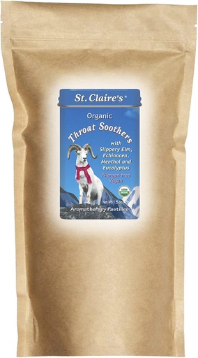[BRSWIFYGBIJQYYDO] St.Claire 's Organic Throat Soothers (27 Ounce Refill Bag) Gluten- Free, Wegan, GMO- Free, Plant- based, Allergen- Free Support 124; Made in Our Allergen- Free Facility