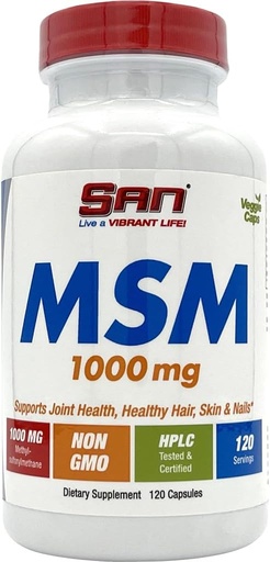 [BRSWYY3RCN6RGFLP] SAN MSM, 1000mg, 120 caps