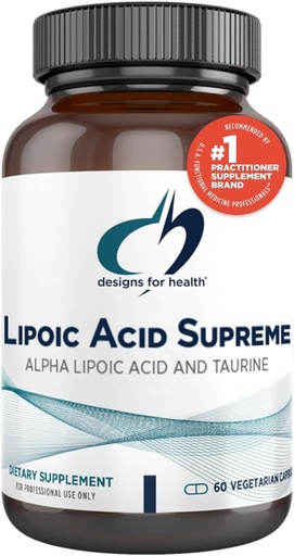 [BRSWIYQ7DIJRMHDM] Disainid Health Lipoic Acid Supreme - 300mg Alpha Lipoic Acid koos tauriini - Vegan, Non-GMO ALA täiendus (60 kapslit)