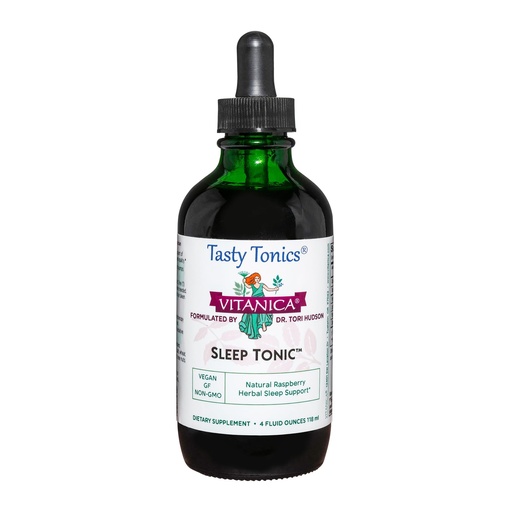 [BRSWECQPBB6RY334] Vitanica Sleep Tonic, Natural Liquid Sleep Aid Supplement, Dr. Formulated, Relaxation and Calm Support for Adults, Stress Relief, Valerian Root, Lemon Balm, Passion Flower, Vegan, 4 Ounce