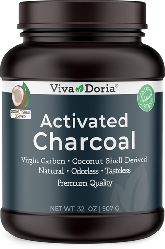 [BRSWGYI3CAJRMCTG] Viva Doria Virgin Activated Charcoal Powder, Coconut Shell Derived, Food Grade, 32 Oz