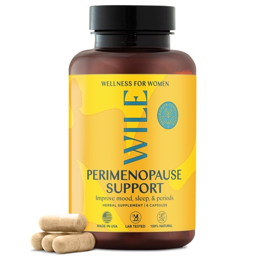 [BRSW2AT3AABWY3DA] WILE Menopause and Perimenopause Supplements for Women with Ashwagandha - Menopausal Symptoms Relief for Stress, Hot Flashes, Night Sweats - Healthy Sleep & Hormone Balance Support, Vegan, 30 Servings