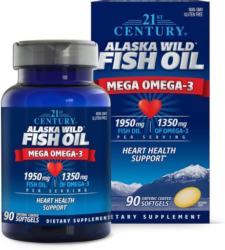 [BRSWIYYPDMOBKHTM] 21. århundrede Alaska Wild Fish Oil Softels, 90 Greve