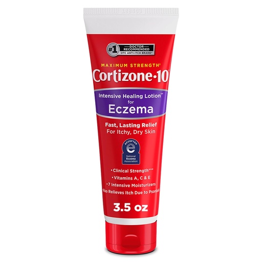[BRSWIYLYO4HBOE3Y] Cortizone-10 Maximum Strength Intensive Healing Itch Relief Lotion for Eczema, 1% Hydrocortisone, Fast-Acting, Anti-Itch Cream for Minor Skin Irritations, Rashes and Inflammation Due to Eczema, 3.5 oz