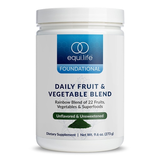 [BRSRMBITOIHWYGQY] Equilife Daily Fruit & Vegetable Blend, Superfood Antioxidant Supplement with 22 Organic Fruits & Vegetables, Unflavored, Vitamin C, Fiber, 9 Essential Amino Acids, Supports Energy, 30 Servings Tub