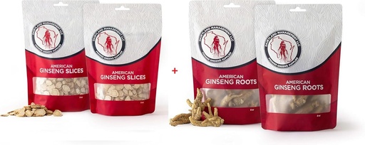 [BRSRAGIYAUPAEFD2] Dairyland American Ginseng Slices and Roots - 16 oz Pack Each of Wisconsin Ginseng – Direct from Farmer to Consumer 西洋参