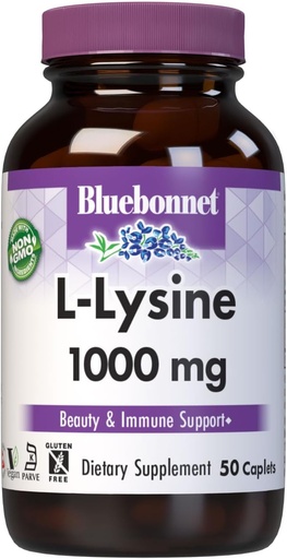 [BRSWIY33AABB6H3M] Bluebonnet L- Lysine 1000 mg Caplets, 50 Compte