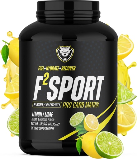 [BRSRAAL2DMFBYF32] 6AM Run F2 Sport Pro Endurance Fuel – Cluster Dextrin® Carb Matrix with Electrolytes for Running, Training & Recovery (50 Servings, Lemon Lime)