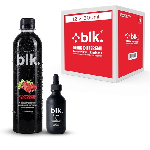 [BRSWYAD6C4GRYC3H] 12ct Strawberry Rhubarb and 1ct Concentrated blk. Drops and Bioavailable Fulvic & Humic Acid Over 77 Trace Minerals Helps Repair & Restore Cells & Essential Minerals in Your Body