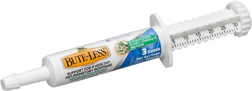[BRSWIGYHAAPBAYLC] Absorbine Bute-Less Long-Term Horse Comfort & Recovery Supplement Paste, Gentle on Stomach, Devil’s Claw, Vitamin B-12, Yucca, 1oz Syringe / 3 Doses