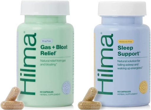 [BRSRMCATCENWC3LV] Hilma Natural Gas & Blooting Relief and Sleep Support Bundle