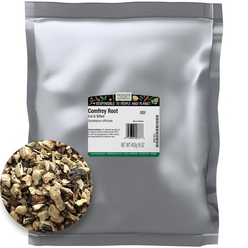 [BRSWIYT3PMDBYFD2] Frontier Co-op Dried Comfrey Root, Cut &amp; Sifted - 1lb Bulk Bag - Puro &amp; Natural Comfrey Herb, Perfecto para Lociones, Cremas y Peluquerías, Kosher
